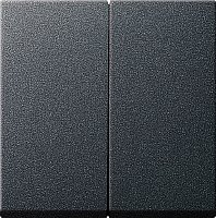 Лицевая панель Gira System55 для 2-кл. выключателя антрацит